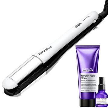 LOréal Professionnel Steampod 4.0 + Keratin Alpha Sleek Duo, Ophalen of Verzenden, Nieuw, Overige typen