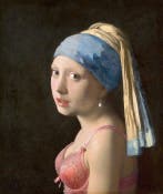 EGO - La Fille à la Perle en Soutien-Gorge Rose – Limited, Antiek en Kunst