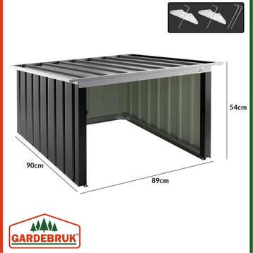 Robotmaaier Garage Antraciet Metaal 89x90x54cm (Tuinieren), Verzenden, Nieuw