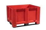 Palletbox kunststof 120x100x76cm gesloten, 3-sledes, nieuw -, Ophalen of Verzenden, Nieuw