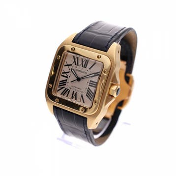 Cartier Santos XL 2657 W20071Y1; Automatisch 18ct. Gouden..., Sieraden, Tassen en Uiterlijk, Horloges | Heren, Overige merken