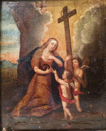 Escuela española o Virreinal (XVII) - Magdalena penitente