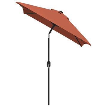 vidaXL Parasol met metalen paal 300x200 cm terracotta, Verzenden, Nieuw, 2 tot 3 meter