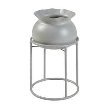 Plantenstandaard Assen 31,5x19,5 cm lichtgrijs [en.casa], Tuin en Terras, Verzenden, Nieuw