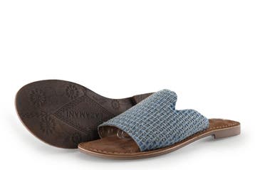 Lazamani Slippers in maat 40 Blauw, Kleding | Dames, Schoenen, Slippers, Lazamani, Zo goed als nieuw, Verzenden