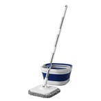 Nexxt Opvouwbare Spin Mop Set - Verstelbare Steel - Zwart, Verzenden