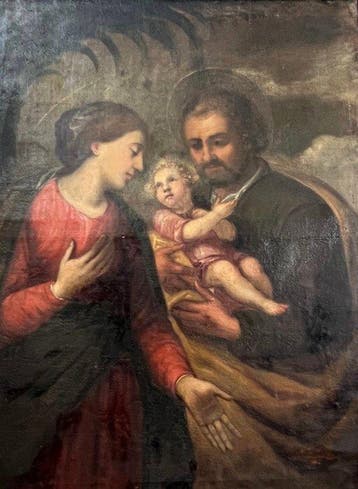 Italiaanse school (XVIII) - Sacra Famiglia - XL format