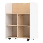 LIVSK Dubbelzijdig Kinderboekenrek met Wieltjes - Houten Boe, Boeken, Verzenden, Nieuw