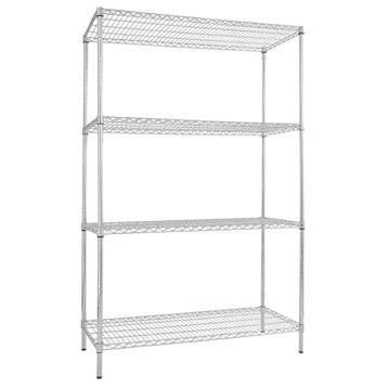 GGM Gastro | Draadstelling chroom - 1200x450mm - met 4 |, Verzenden, Nieuw in verpakking
