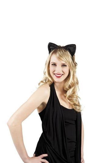Tiara velvet Kattenoren, Verzenden, Nieuw, Feestartikel