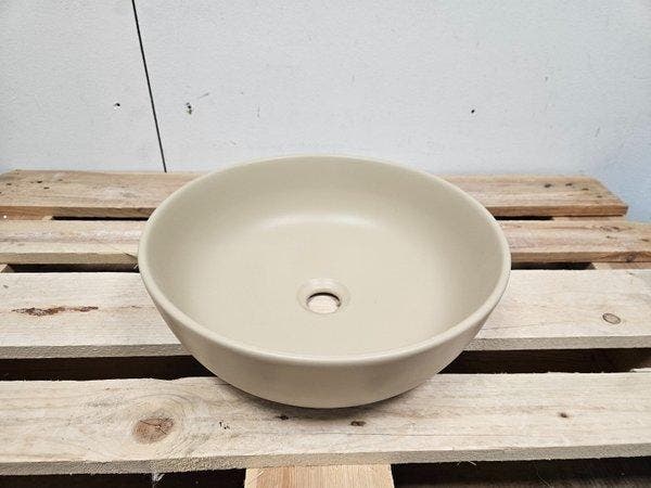 Waskom 40 x 14 cm mat taupe, Doe-het-zelf en Verbouw, Sanitair, Bad, Nieuw, Ophalen of Verzenden