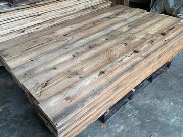 CIRCULAIR hout! BARNWOOD planken rustiek oud hout, pure luxe, Gebruikt, Verzenden, Vloerdelen of -planken, 10 m² of meer