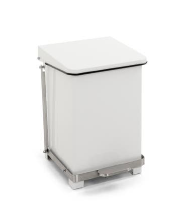 V-Part Industriële Pedaalemmer | 27L | Wit | 370x370x428mm, Ophalen of Verzenden, Nieuw