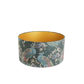 Velours lampenkap pauw groen 50/50/25 gouden binnenkant, Huis en Inrichting, Verzenden, Nieuw, Classic-antique