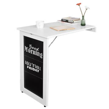 2dekans | SoBuy FWT03-PF Eettafel inklapbaar met krijtbord-, Huis en Inrichting, Tafels | Eettafels, Ophalen of Verzenden, Zo goed als nieuw