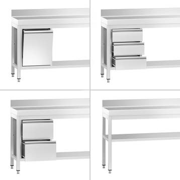 GGM Gastro | RVS werktafel PREMIUM - 600x700mm - met |, Verzenden, Nieuw in verpakking, Meubilair
