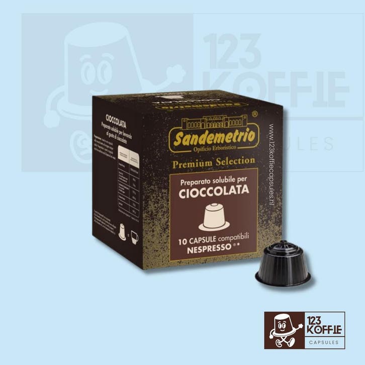 Chocolade koffie capsules Nespresso 10 stuks Sandemetrio, Witgoed en Apparatuur, Koffiemachine-accessoires, Verzenden