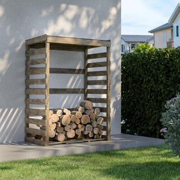 Haardhout Berging Columbus met Bitumen Dak 120 cm, Tuin en Terras, Verzenden, Elzenhout