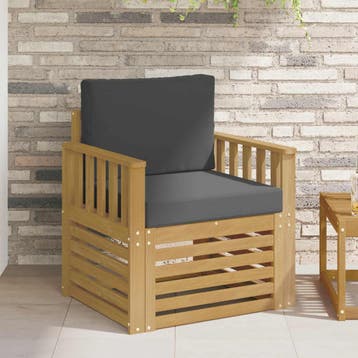 vidaXL 2 Stuk Buiten bankenset Polyester Wit en Anthraciet, Verzenden, Nieuw, 2 zitplaatsen