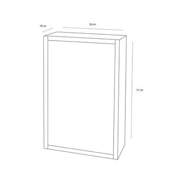 Differnz Spiegelkast Look 51x38x18 cm - zilvergrijs, Huis en Inrichting, Badkamer | Badkamermeubels, Verzenden, Nieuw