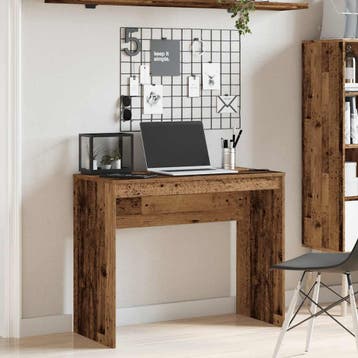 vidaXL Bureau 90x40x72 cm bewerkt hout oud houtkleurig, Verzenden, Nieuw