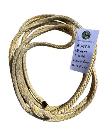 Hawk-Line Touw HMPE 8MTR 18MM 28Ton  1 Oog touw aanmeer-..., Verzenden, Nieuw
