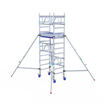 Rolsteiger ONE Tower 75x120 4,2 meter werkhoogte, Doe-het-zelf en Verbouw, Steigers, Verzenden, Nieuw, Rolsteiger of Kamersteiger