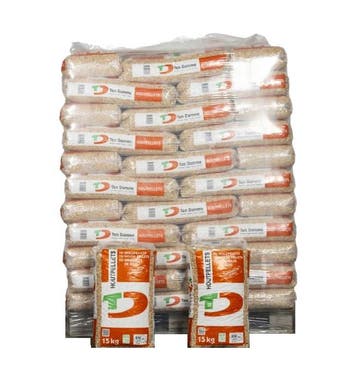 Ten Damme houtpellets Wit (990 kg) | ENplus A1 houtpellets |, Minder dan 3 m³, Verzenden