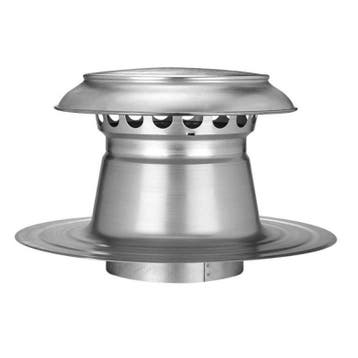 Platdak ontluchting dubbelwandig met aluminium kap Ø 200mm, Verzenden, Nieuw