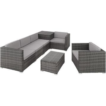 Wicker zitgroep Pisa - grijs, Verzenden, Nieuw