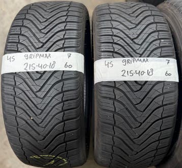 2x 215-40-18 Gripmax AllSeason 2x 7mm €60 Per Band 215 40 18, Auto-onderdelen, Banden en Velgen, Ophalen, 18 inch, All Season