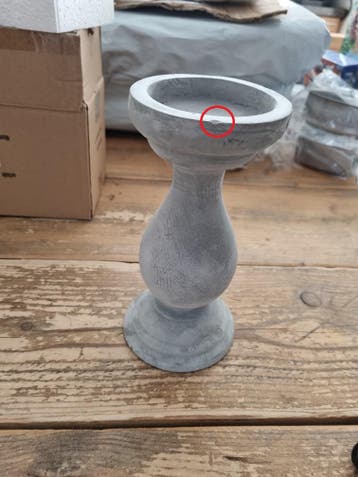 Kolony - Kandelaar - grijs - industrieel - beton - 20x9 c..., Verzenden, Nieuw