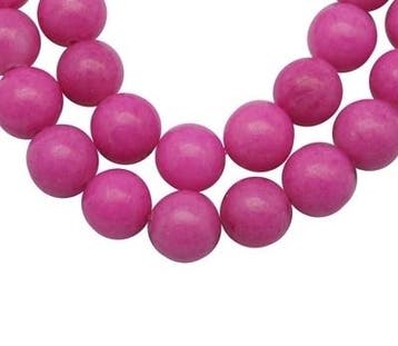 10 x  edelsteen kraal van Mashan Jade Magenta 6mm (Kralen), Ophalen of Verzenden, Nieuw, Kraal