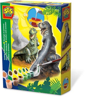 Gieten en schilderen - T-rex (Knutselpakketten), Verzenden, Nieuw, Knutselen