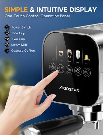 Koffiemachine - Espressomachine - Pistonmachine - met melkop, Witgoed en Apparatuur, Koffiezetapparaten, Verzenden, Zo goed als nieuw