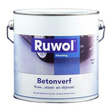 Ruwol Betonverf Wit 2,5 ltr, Verzenden, Nieuw