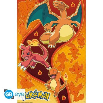 Pokémon Fire Type Poster 91.5 x 61 cm, Hobby en Vrije tijd, Ophalen of Verzenden, Nieuw