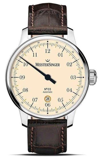 Meistersinger -  03 - Ivory - Swiss Automatic - Date - NEW, Nieuw