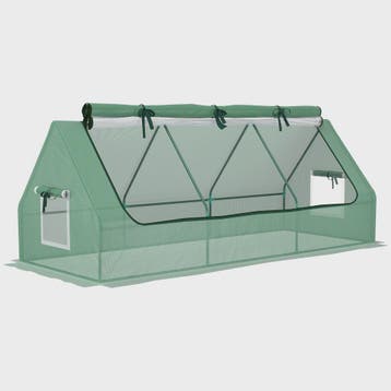 Outsunny Veranda Kas 240x90x90 cm met Groene Gaasramen, Tuin en Terras, Kassen, Verzenden, Nieuw