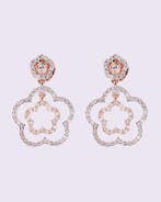 Oorbellen - 14 karaat Roségoud, Witgoud - 0.66ct. tw., Nieuw