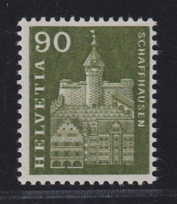 Zwitserland 1960 - Zwitserland 709 DP ** 90 Rp. Munot met, Postzegels en Munten, Postzegels | Europa | België, Gestempeld