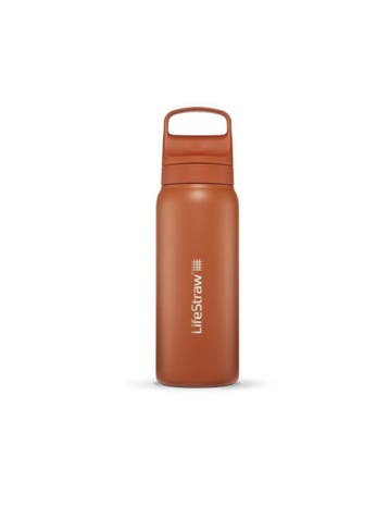 LifeStraw waterfilterfles Go 2.0 Kyoto Orange RVS geïsole.., Verzenden, Nieuw