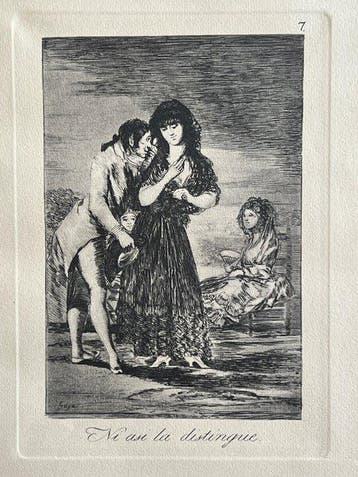 Francisco de Goya - Early 1800s - Los Caprichos - Ni así la