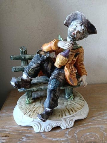 Capodimonte - Beeldje, Uomo di strada - 25 cm - Porselein -