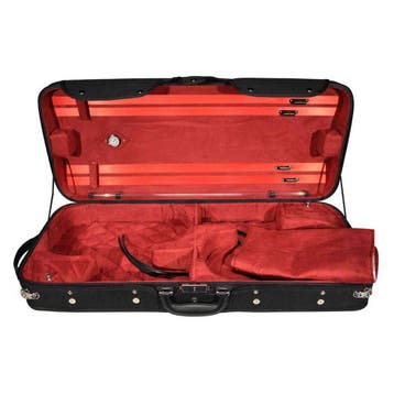 Leonardo DC-160-BR vioolkoffer voor 2 violen oblong hout, Ophalen of Verzenden, Nieuw