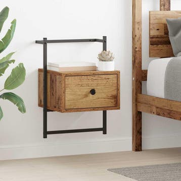 vidaXL Nachtkastje 2 st Oudhout 35 x 30 x 51 cm Bewerkt hout, Minder dan 45 cm, Verzenden, Nieuw, Minder dan 55 cm