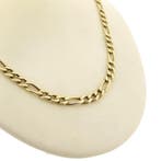 Gouden Figaro schakelketting, Ophalen of Verzenden, Gebruikt, Overige kleuren, Goud