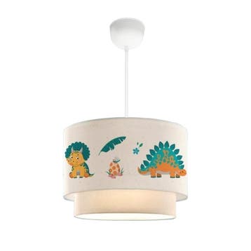 Kinder hanglamp Lurgan E27 wit met dinosaurus motief lux.pro, Verzenden, Nieuw