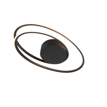 Design plafondlamp zwart incl. LED 3 staps dimbaar - Rowan, Verzenden, Nieuw