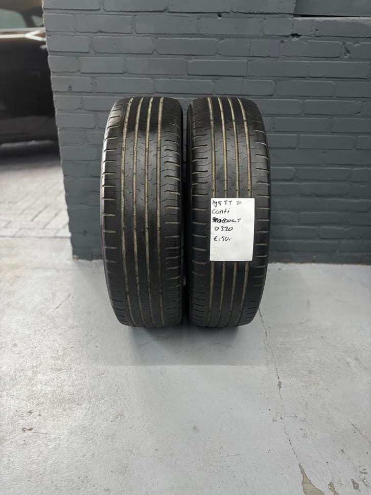 195/55/20 CONTI ECOCONTACT 5 5,4MM 2 STUKS €150,- (0320), Auto-onderdelen, Banden en Velgen, 20 inch, Zomerbanden, 195 mm, Personenwagen